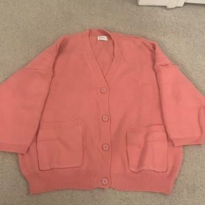 Shekou oversized pink cardigan